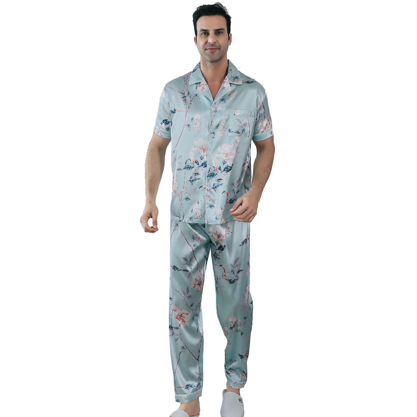 Mens Pajama Set 3 Pieces multicolor Loungewear-KJ6029-M